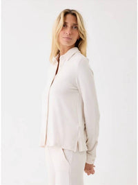 Majestic Filatures - French Terry Long Sleeve Relaxed Shirt With Back Pleat