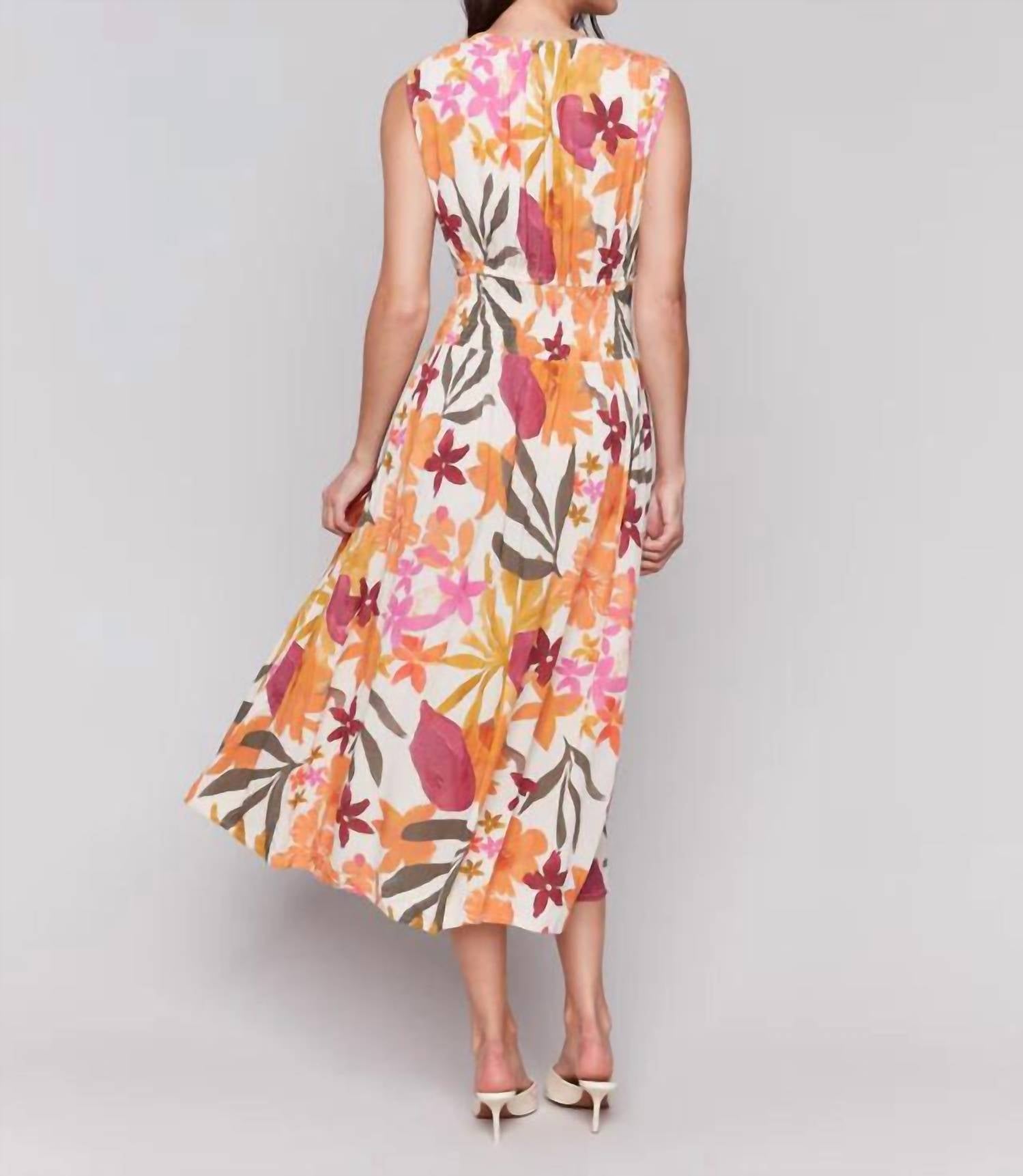 Charlie B - Printed Sleeveless Empire Waist Dress