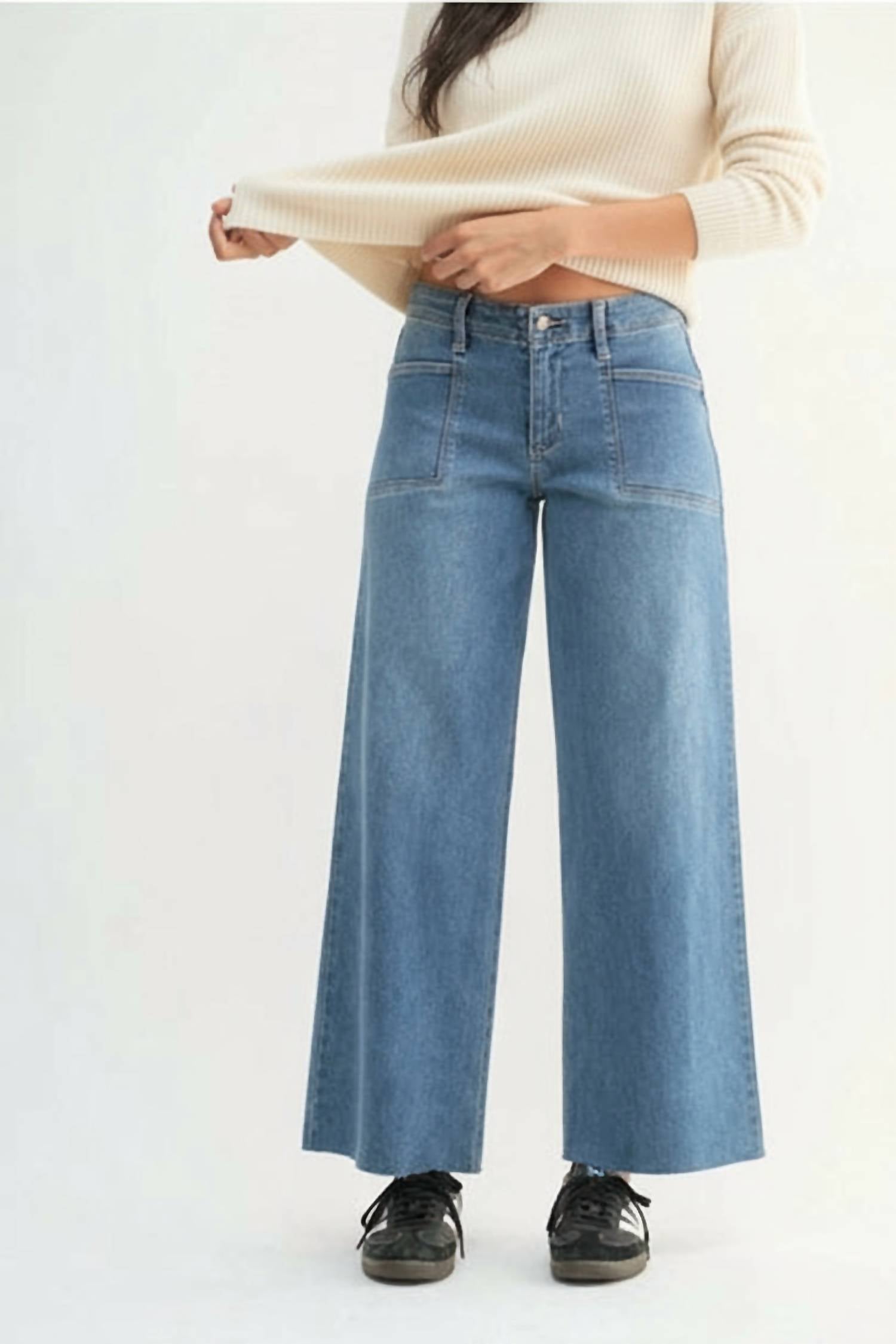 Just Usa - Utility Slim Wide Leg Jeans