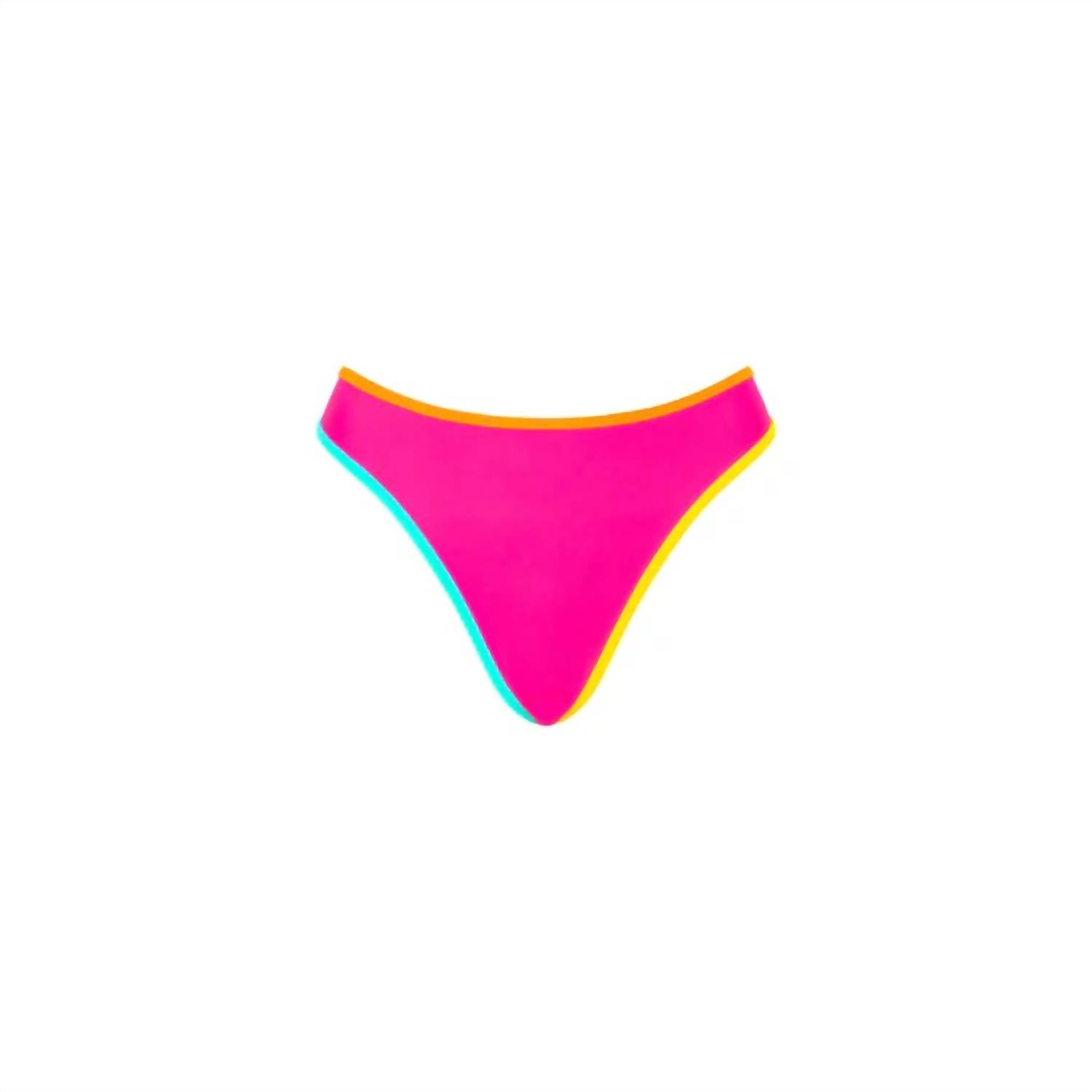 Kulani Kinis Women's Bind Slim Full Coverage Bikini Bottom in confetti - women's swimwear