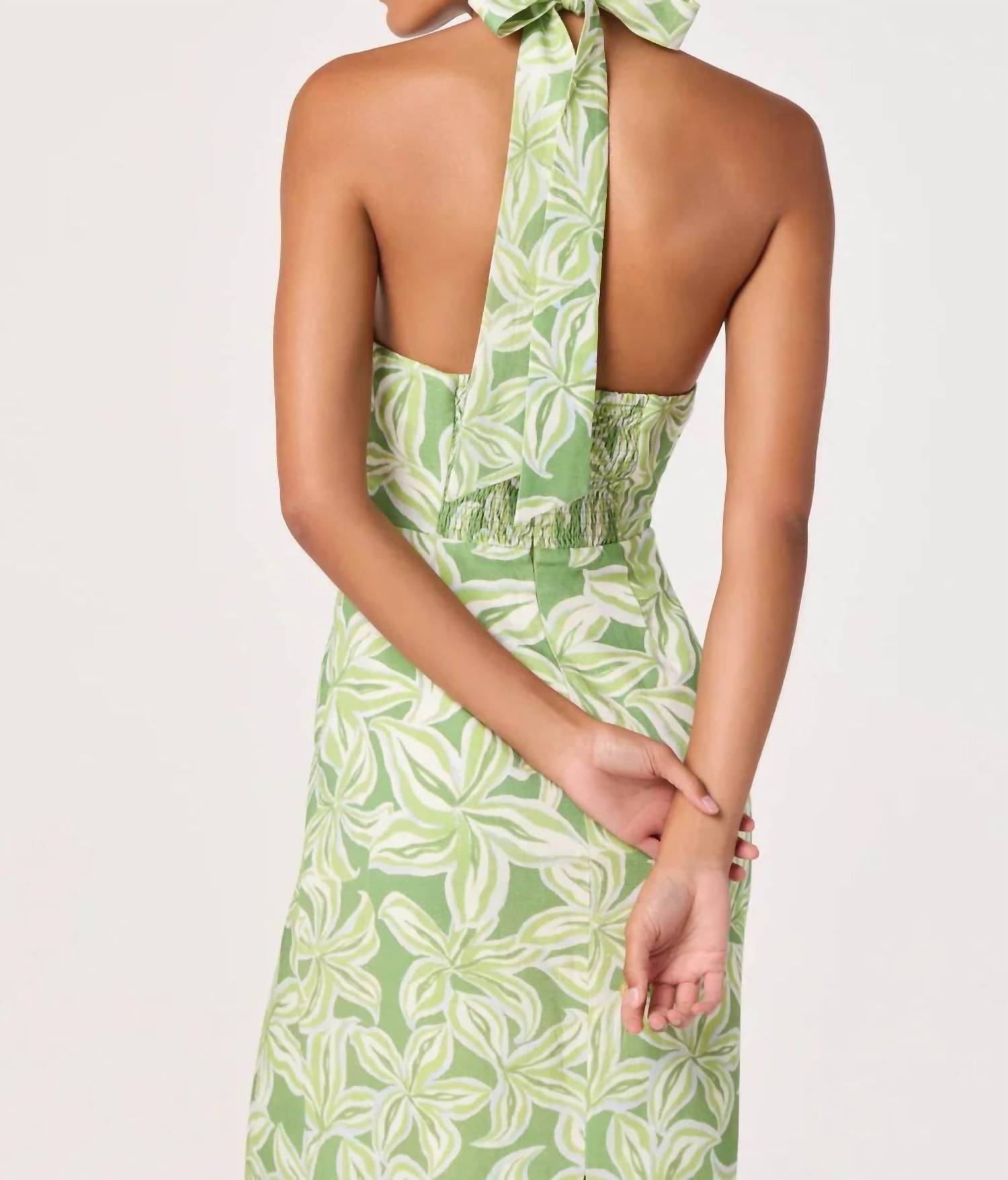 Astr - Anita Halter Keyhole Midi Dress