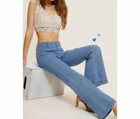 La Miel - High Waist Wide Leg Stretch Denim Jeans