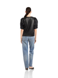 Fifteen Twenty - Leather Poof Blouse