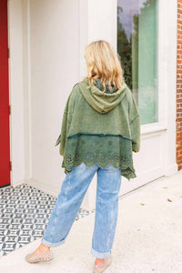 Oli & Hali - Washed Terry Eyelet Sweatshirt