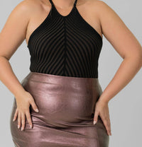 Good American - Soft Ribbed Halter Bodysuit