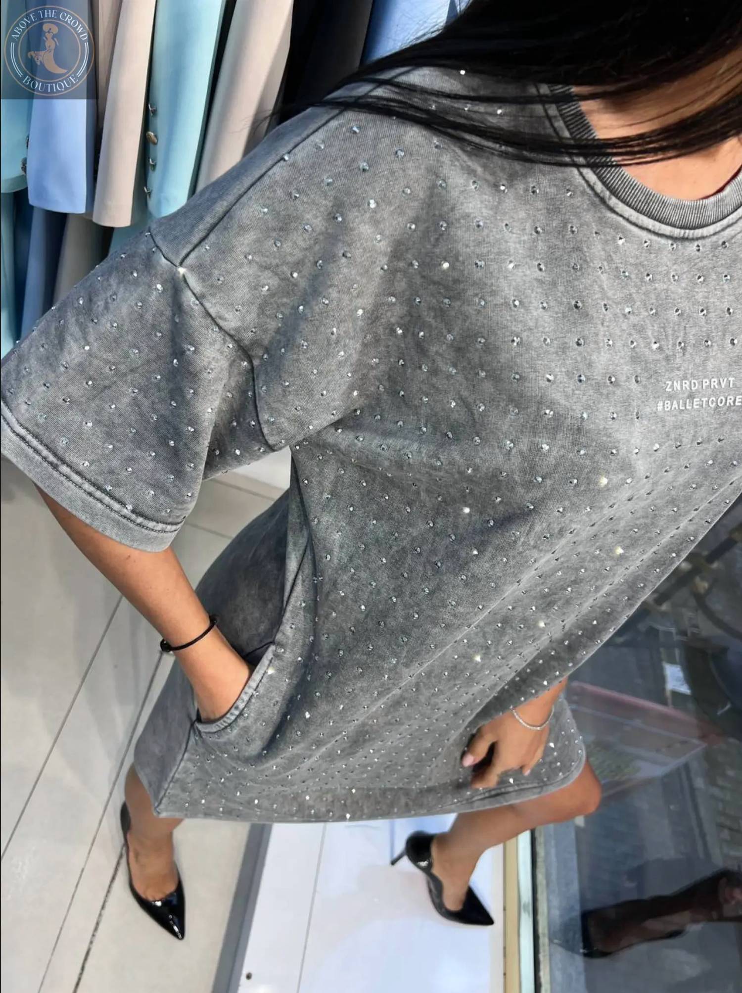 Zanardi - Rhinestone T-shirt Dress