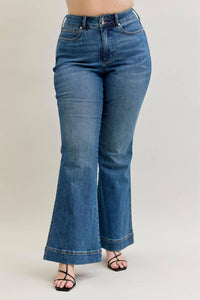 Judy Blue - High Waist Flare Tummy Control Double Button Waist Band Jeans