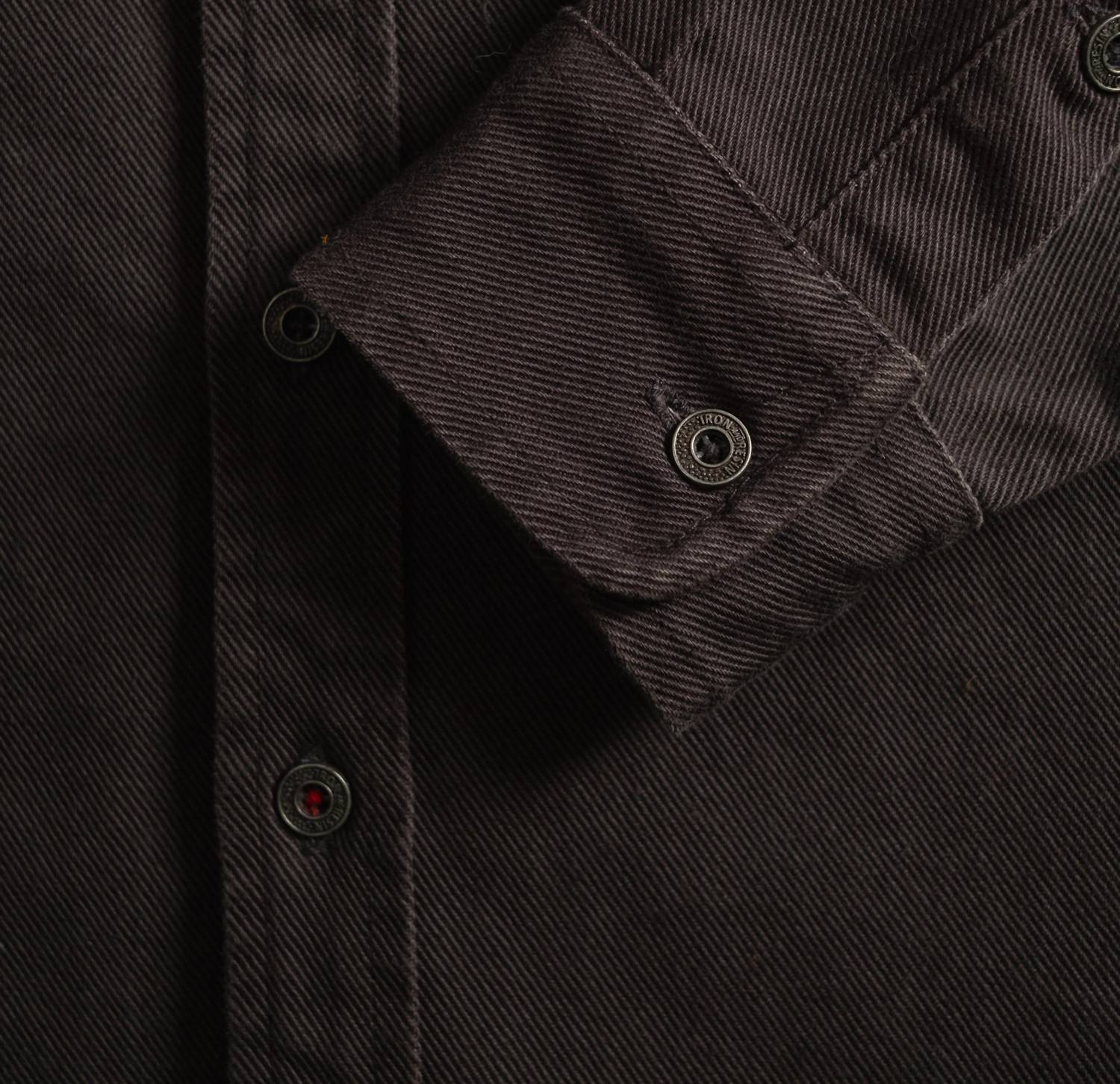 Iron & Resin Men's Workshop Heavy Twill Shirt in charcoal - men's jacket - view 5