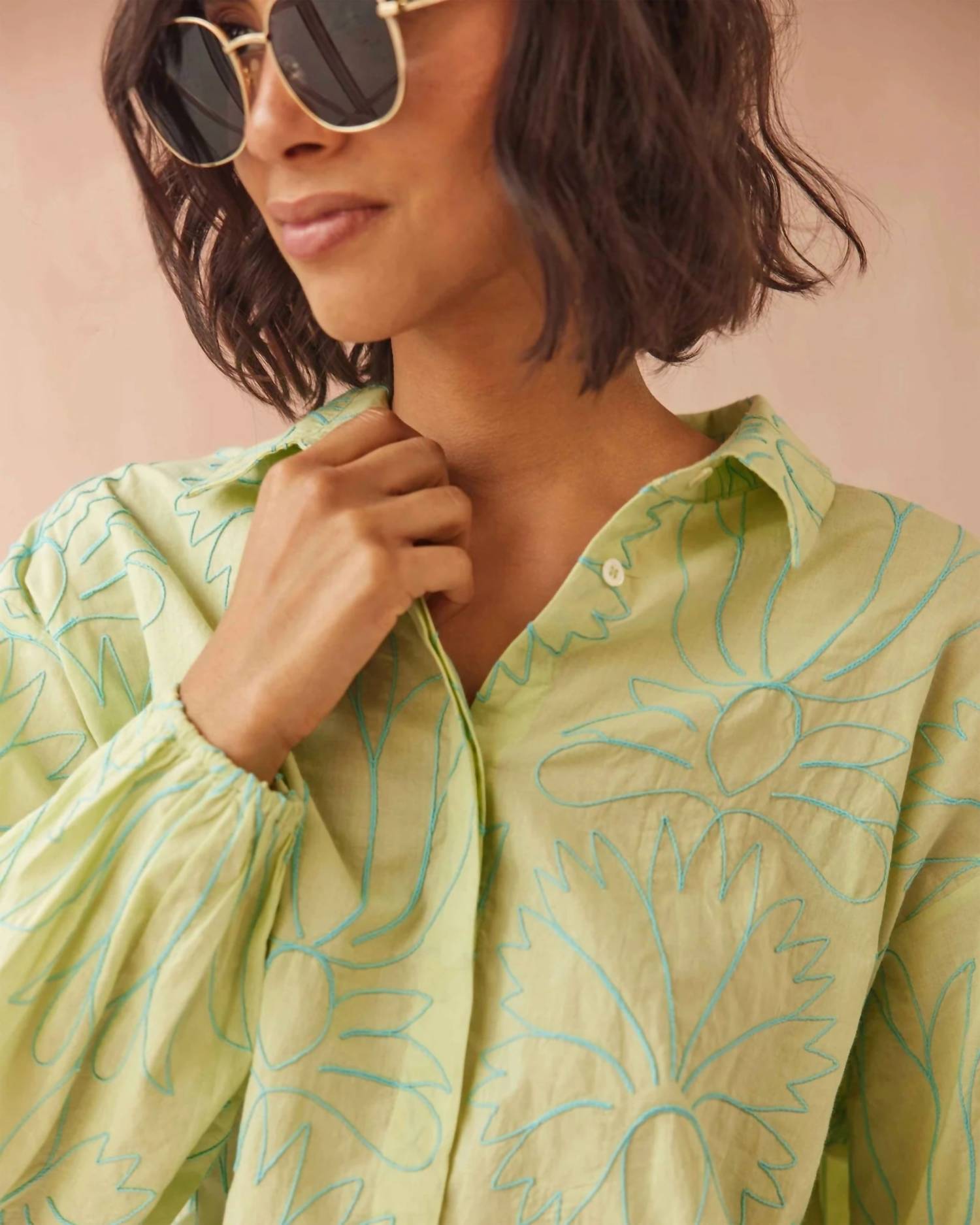 OMIKA Nero Blouse in laila agave - women's blouse - view 4
