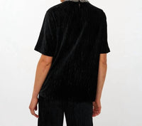Esqualo - Viva Velvet Plisse Top