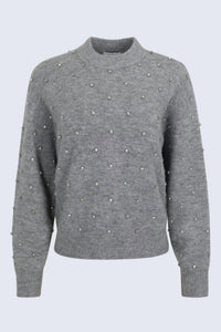 PISTOLA Aura Crewneck Sweater in charcoal diamonte 1 - women's sweater - view 4