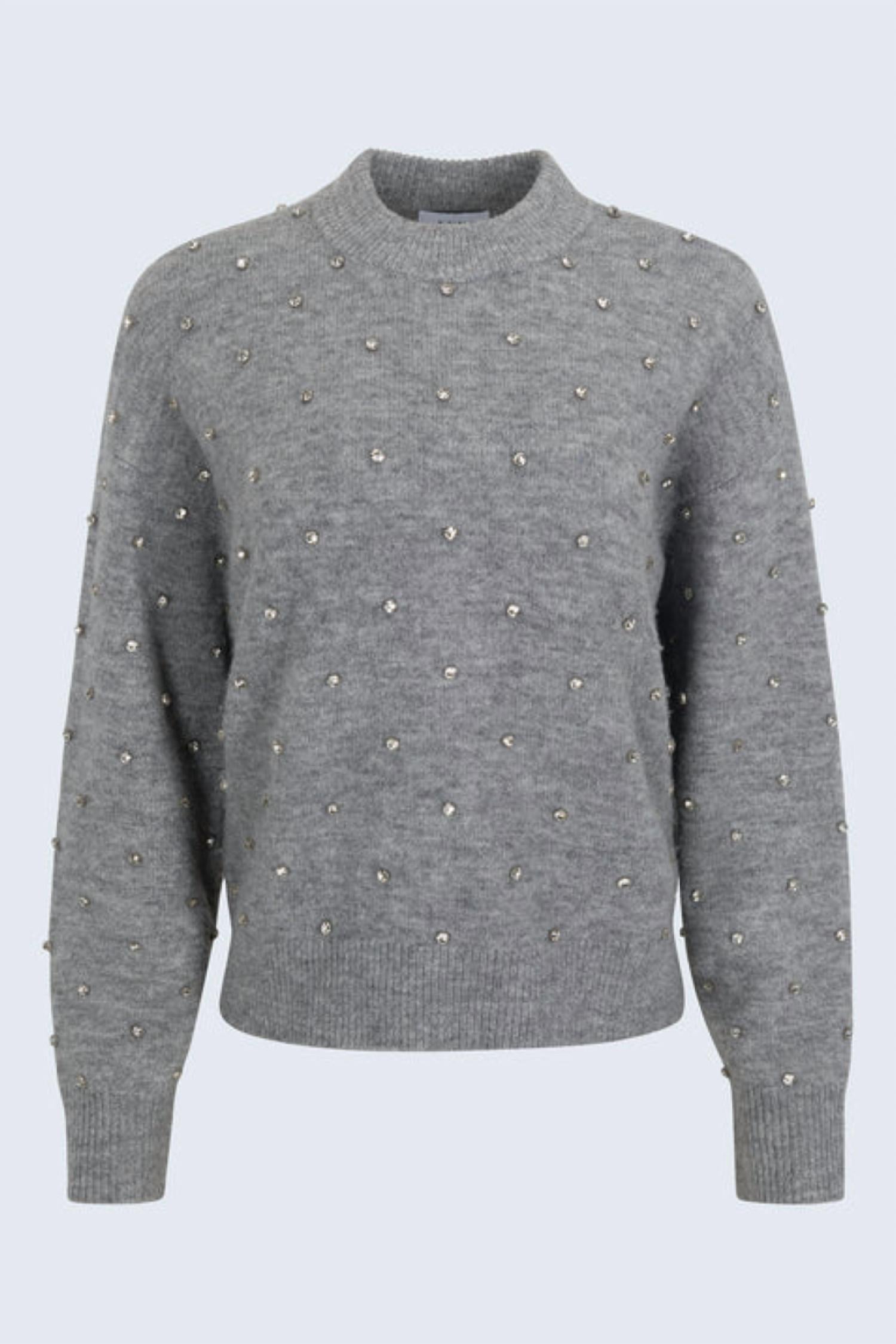 PISTOLA Aura Crewneck Sweater in charcoal diamonte 1 - women's sweater - view 4