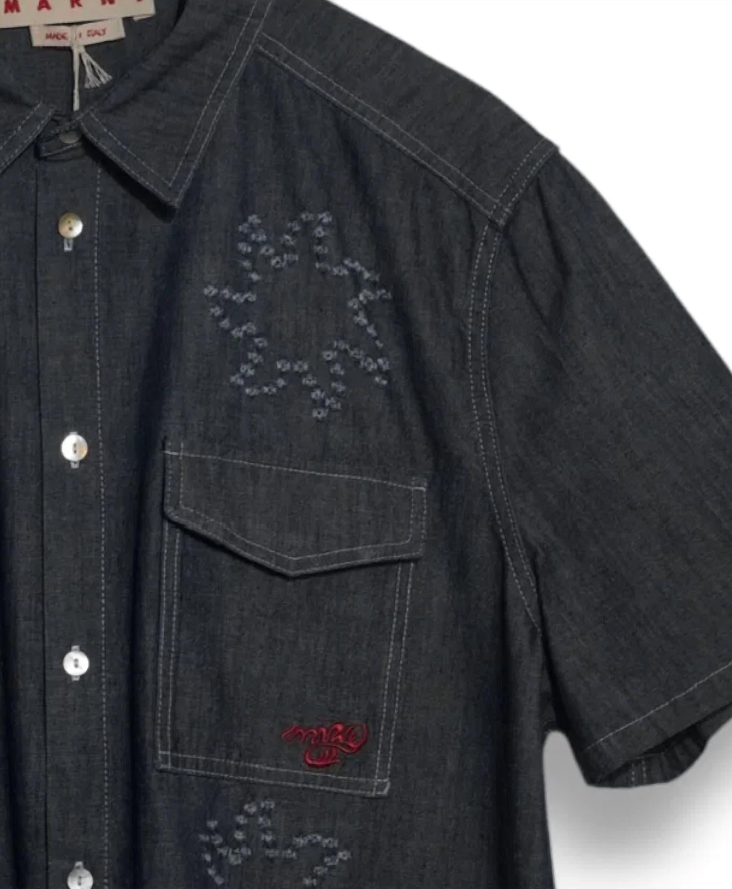 Marni - Men's Frayed Light Denim Shirt