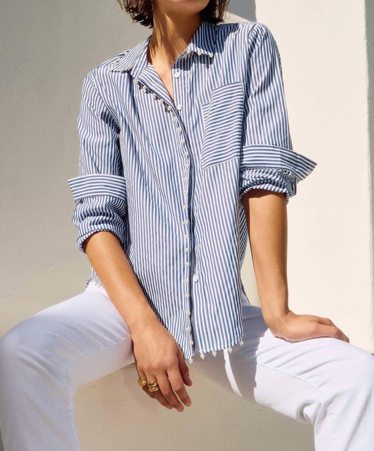 Joseph Ribkoff - Stripe Button-down Blouse