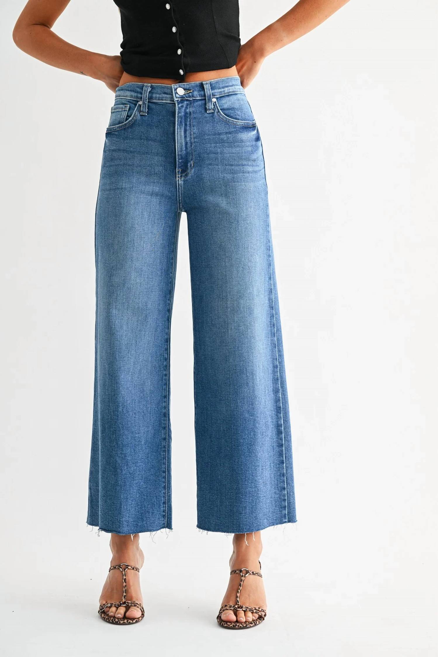 Just Black Denim - Scissor Cut Wide Leg Jeans