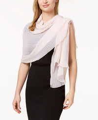 Betsey Johnson - Women's Solid Georgette Pleated Evening Wrap