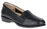 Hush Puppies Women's Jennah Paradise Leather Loafer in black - women's flats - detail view