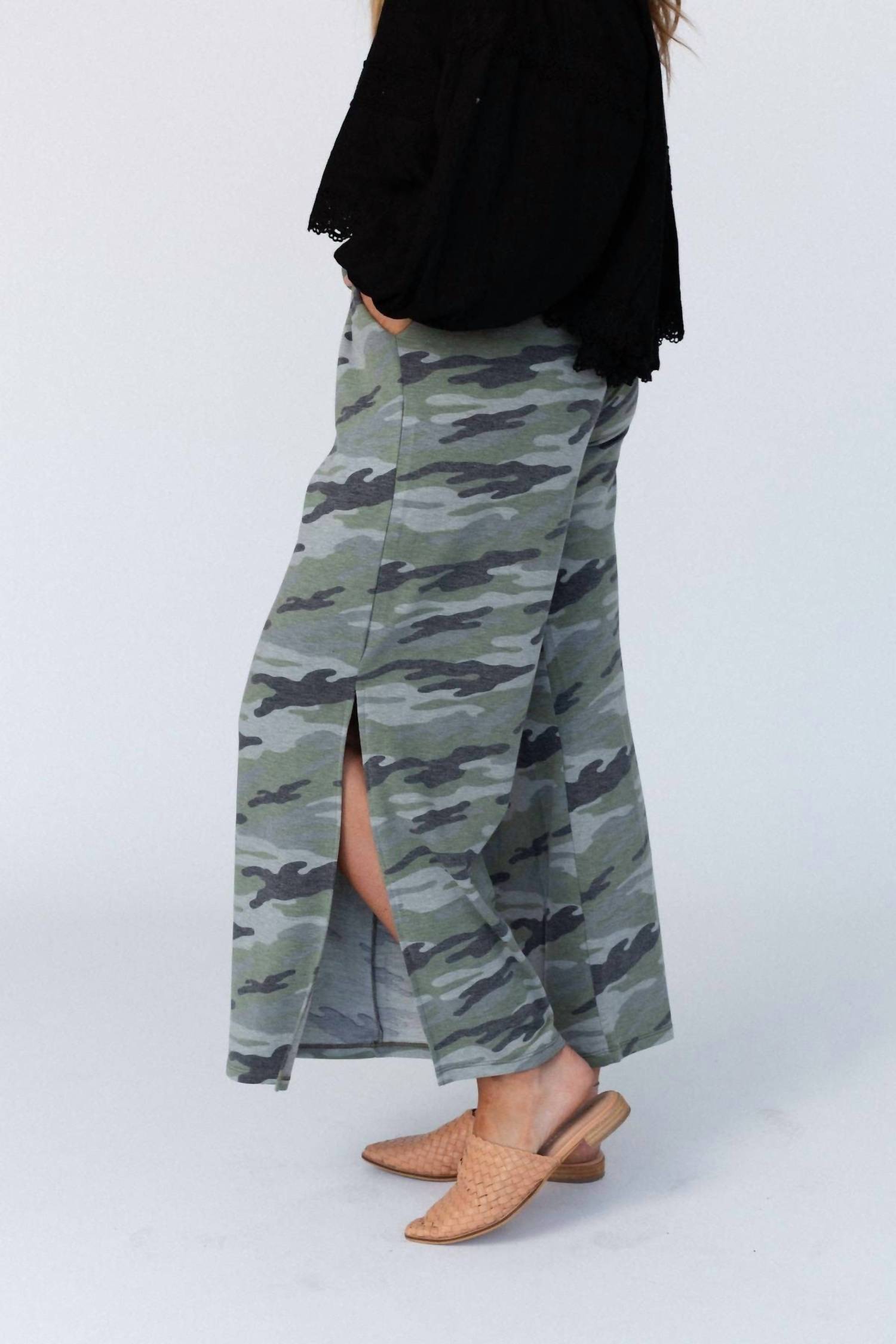 Three Bird Nest - Casual Wanderer Wide Leg Slit Pants