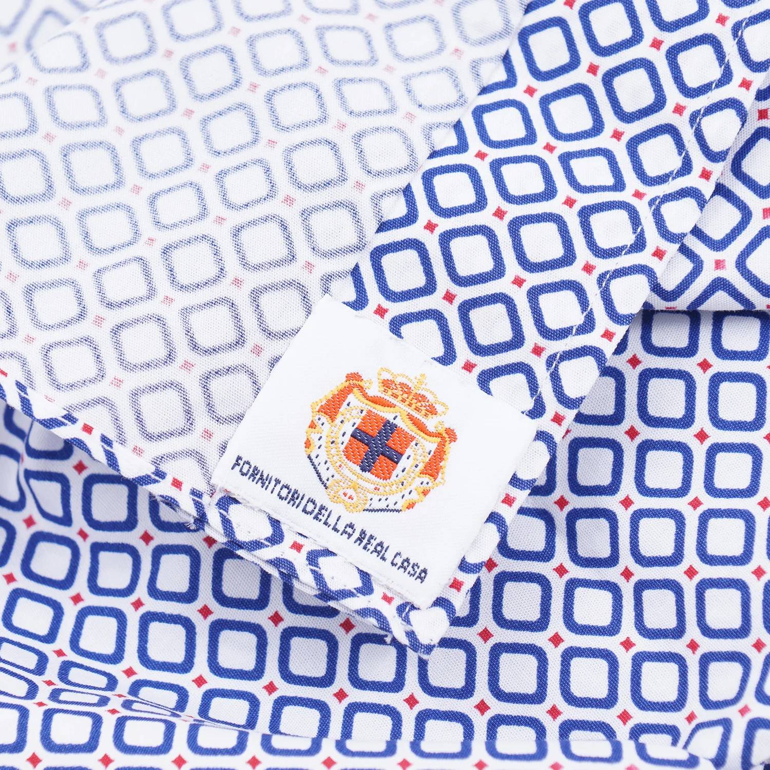 Luigi Borrelli Napoli - Men's Slim-fit Patterned Cotton Shirt