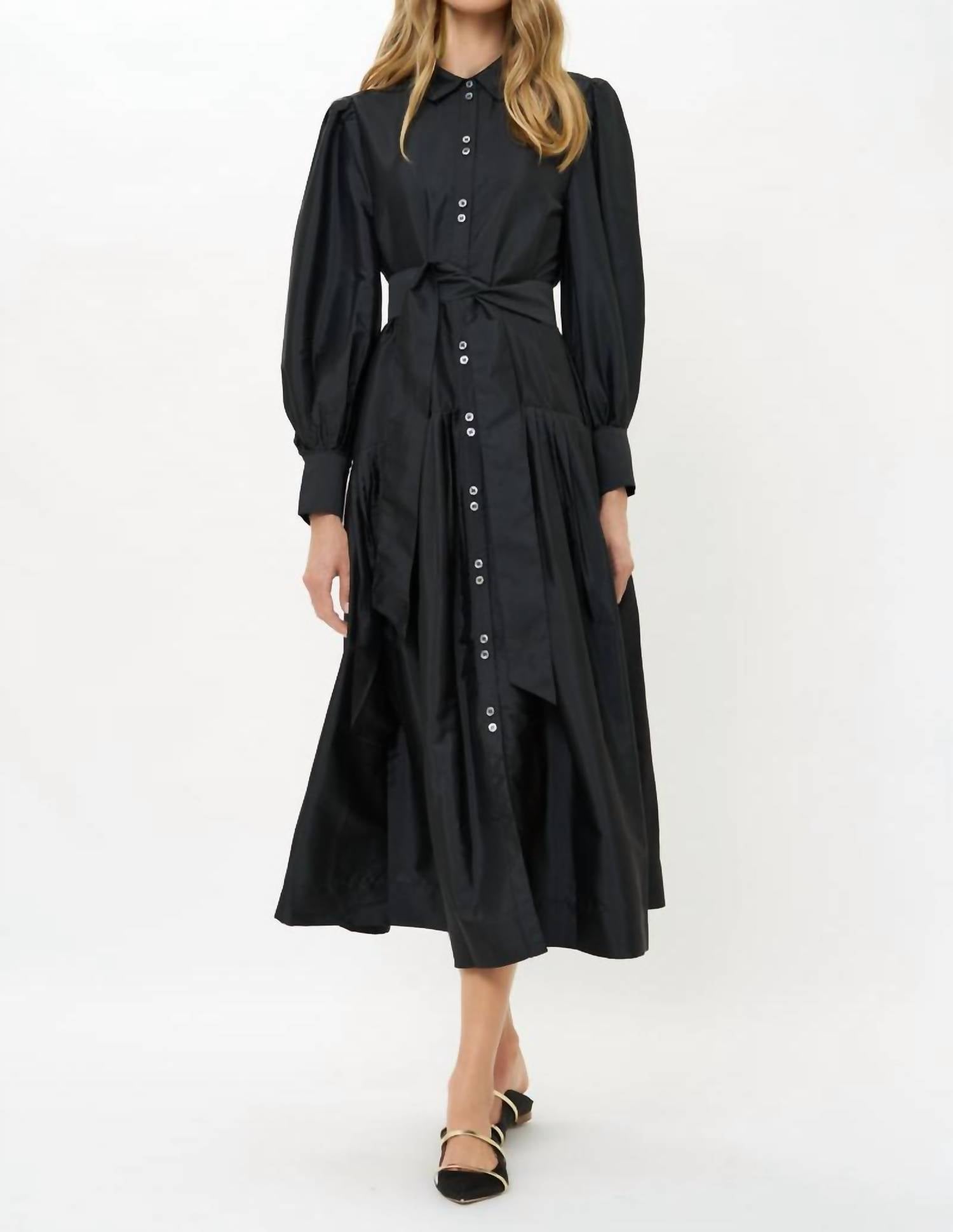 Oliphant Nora Midi Dress in hepburn midnight 1 - women's dress