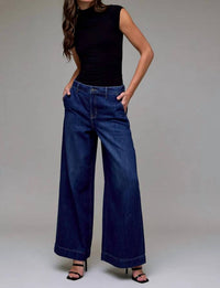 HIDDEN Nori High Rise Super Wide Leg Jeans in dark blue - women's pants - view 6