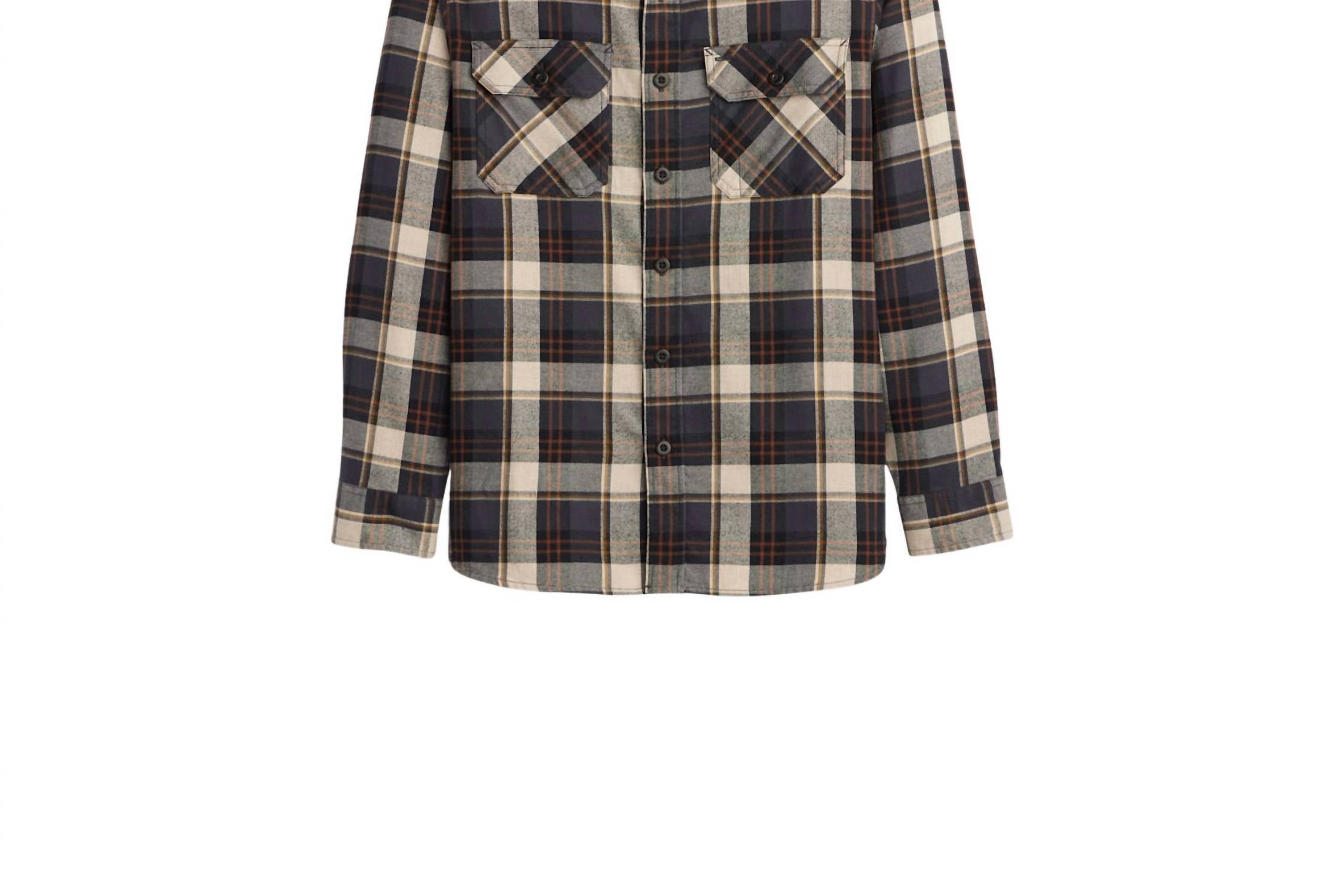 PENDLETON Burnside Flannel Shirt in natural charcoal plaid - men's shirt - view 5