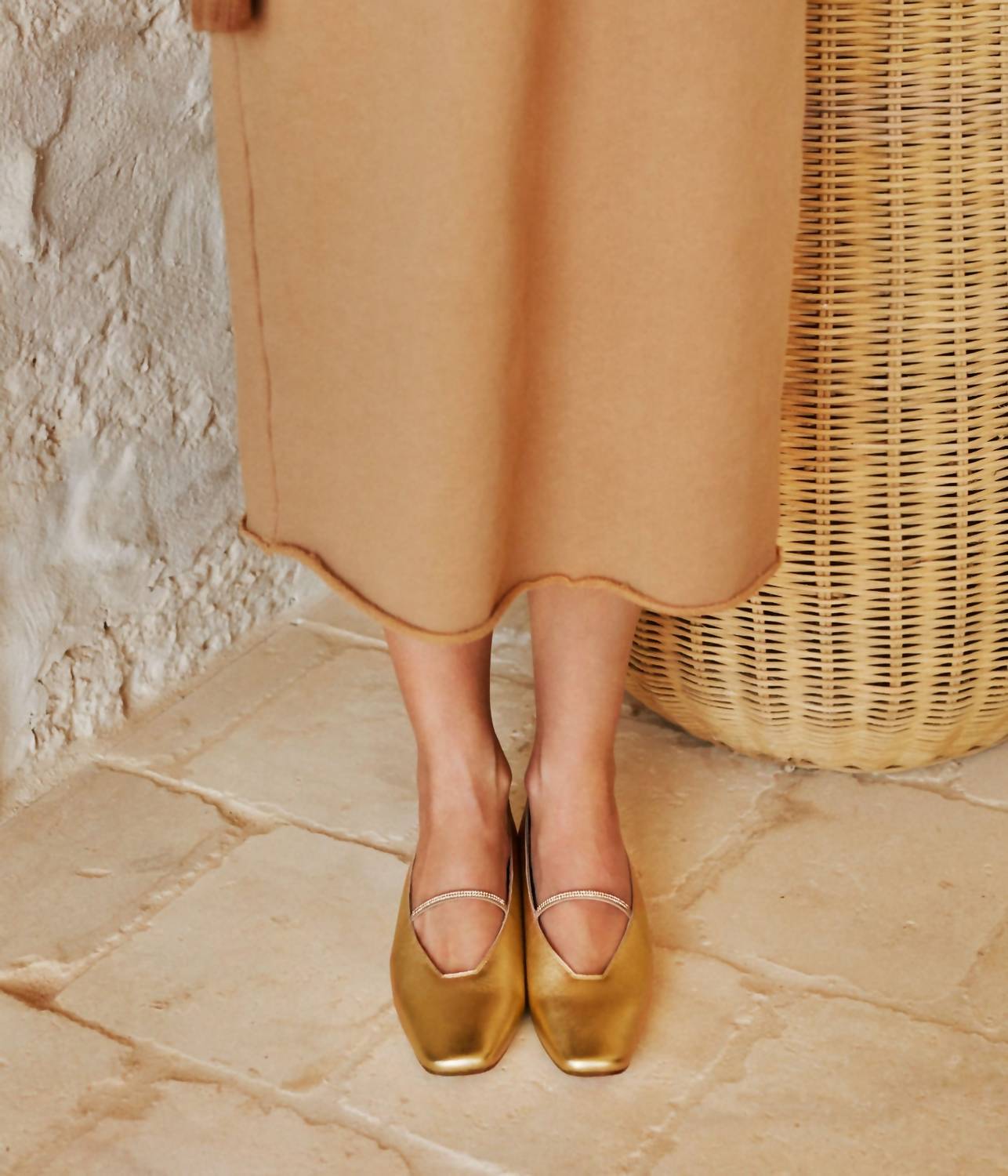 Pedro Garcia - Women's Tila Metallic Leather Ballerina Flats
