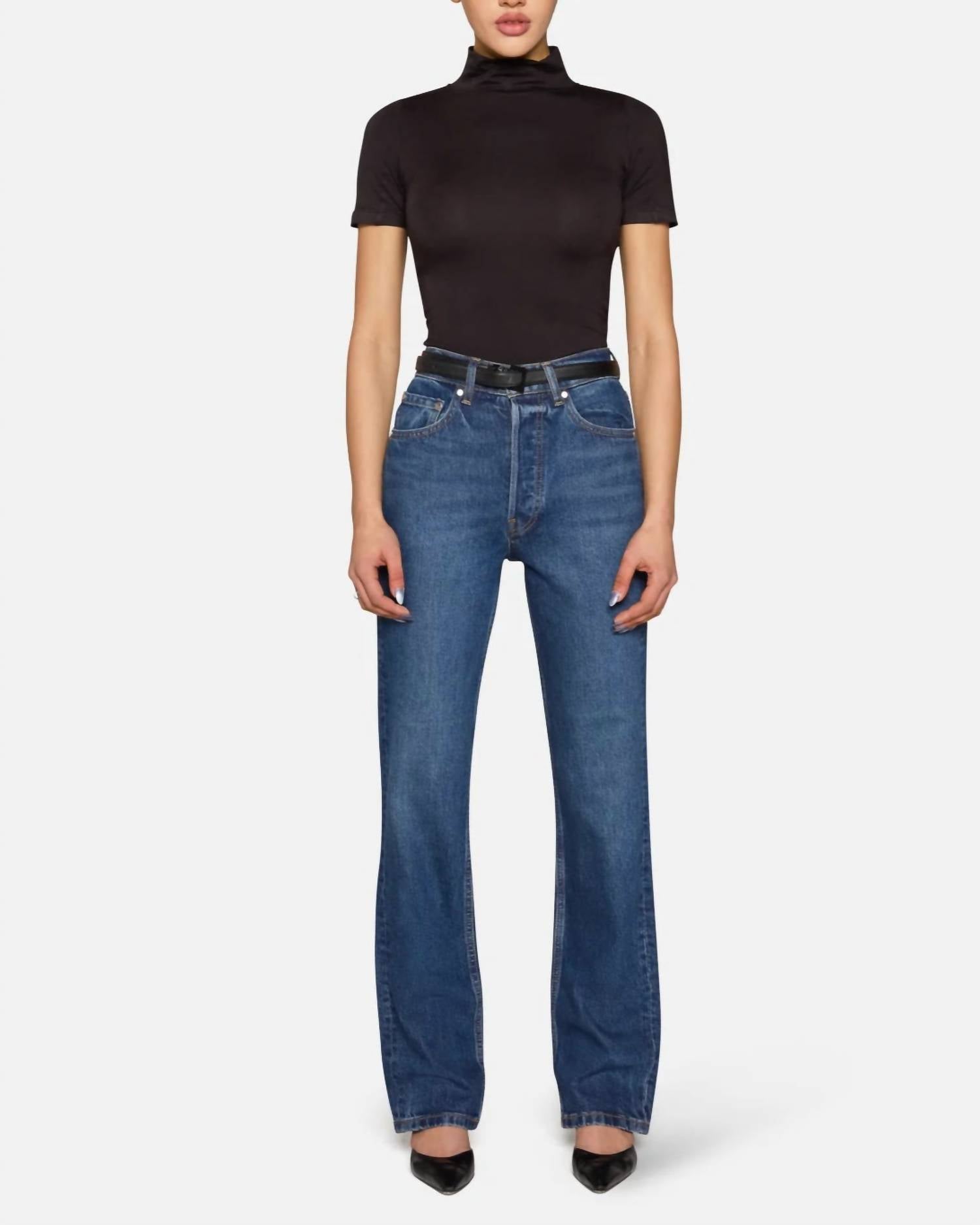 EB Denim High Rise Straight Jean in la crosse - women's jeans - view 4