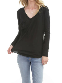 Bobi - Long Sleeve V-neck Tee