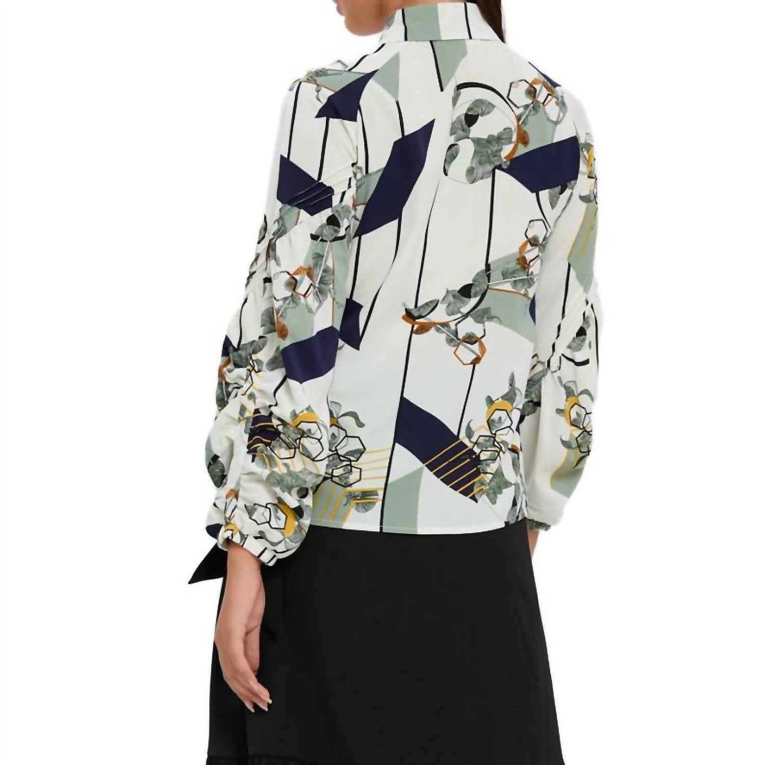 Miss Finch Nyc - Button Down Collared Print Shirt