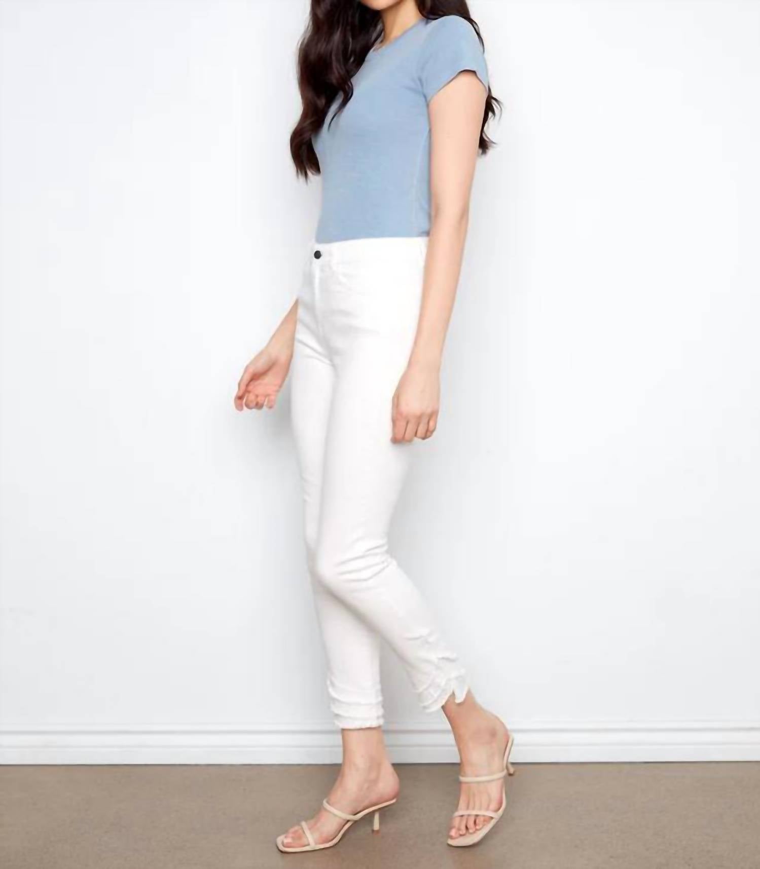Charlie B - Frayed Hem Twill Jean