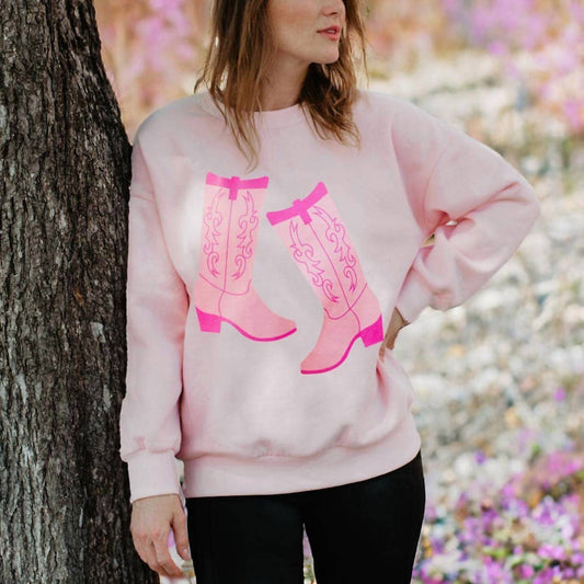 Katydid - Kicking Boots Western Graphic Sweatshirt