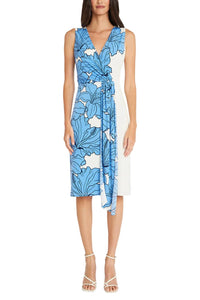 Maggy London - Sleeveless Floral Contrast Dress
