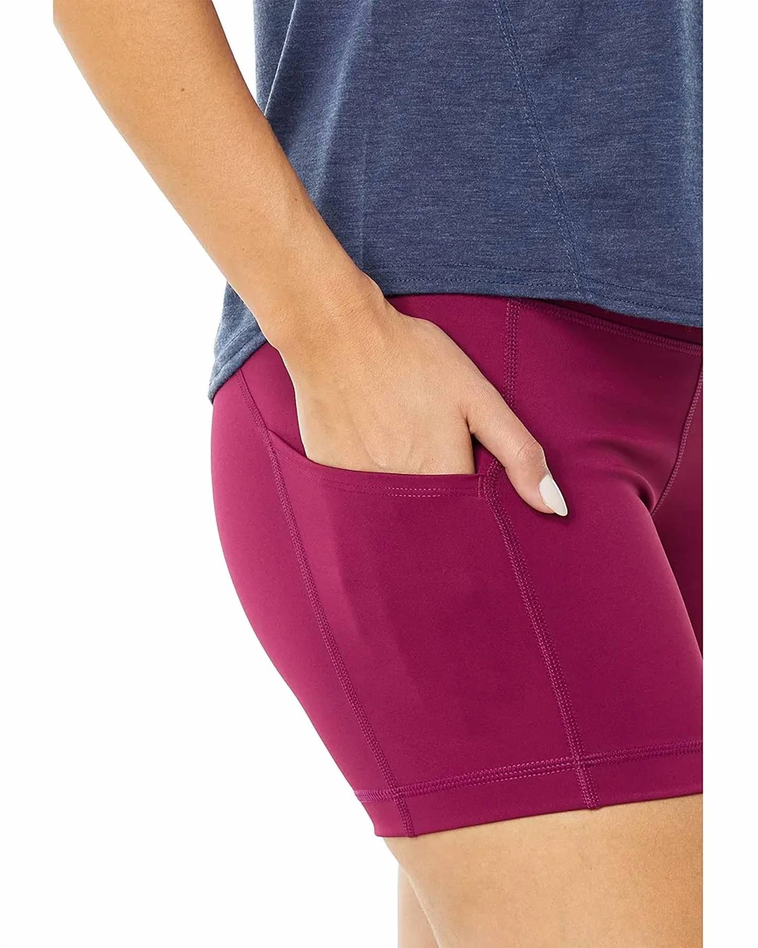 BROOKS Method 5" Short Tight in boysenberry - women's shorts - alternate view