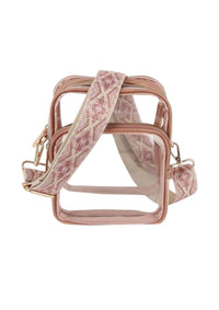 modern + chic Women's Chic Crossbody Concert Stadium Purse in clear - women's bag