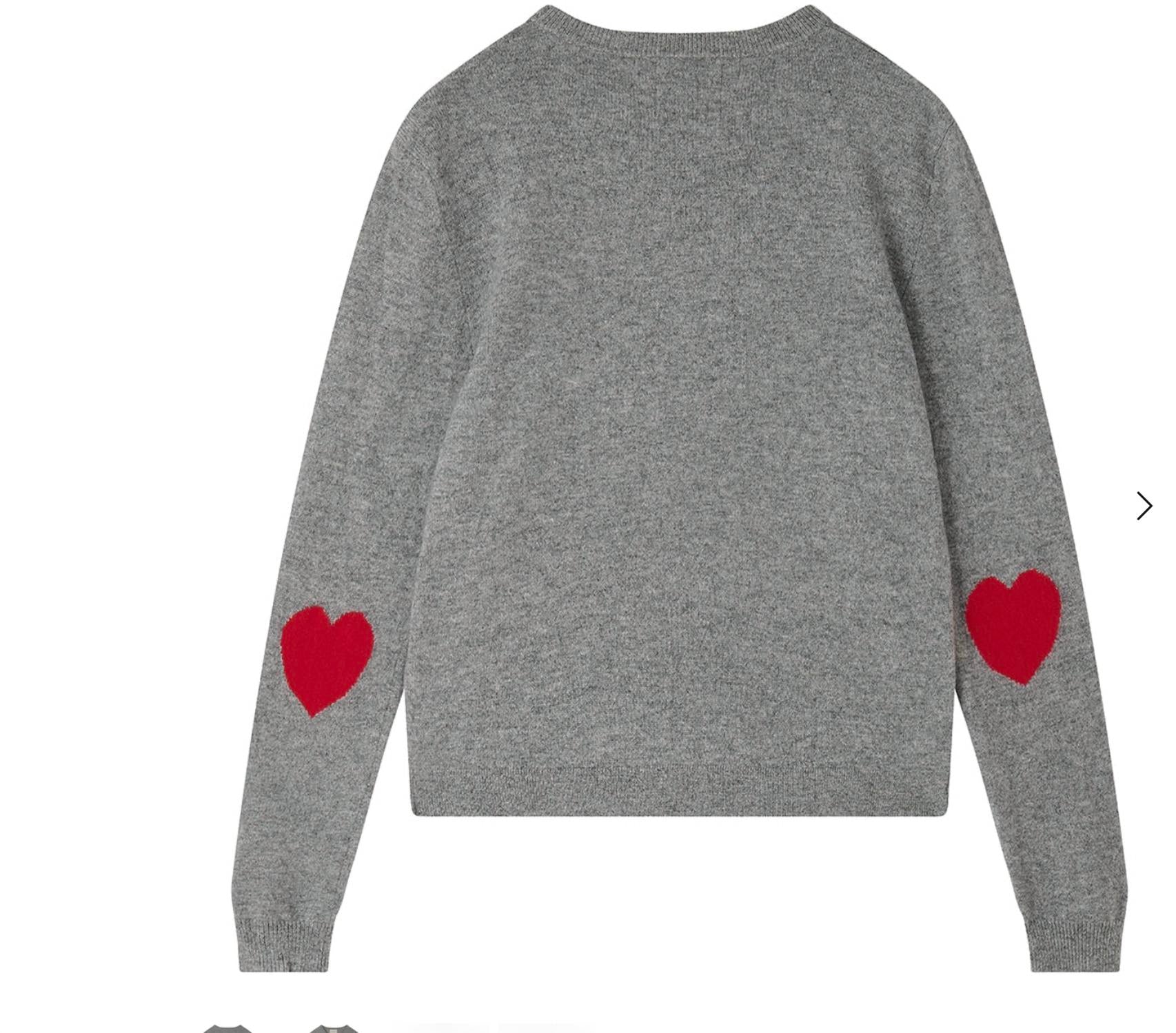 Jumper1234 - Women's Heart Patch Crewneck Sweater
