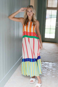 Briton Court - Charlie Striped Maxi Dress
