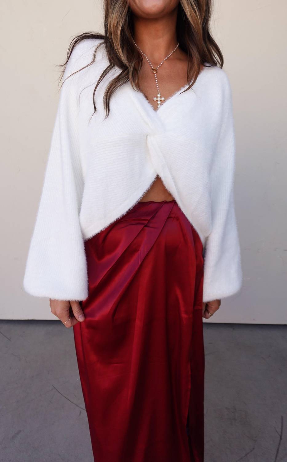 Cozy Co. - Twist Front Sweater