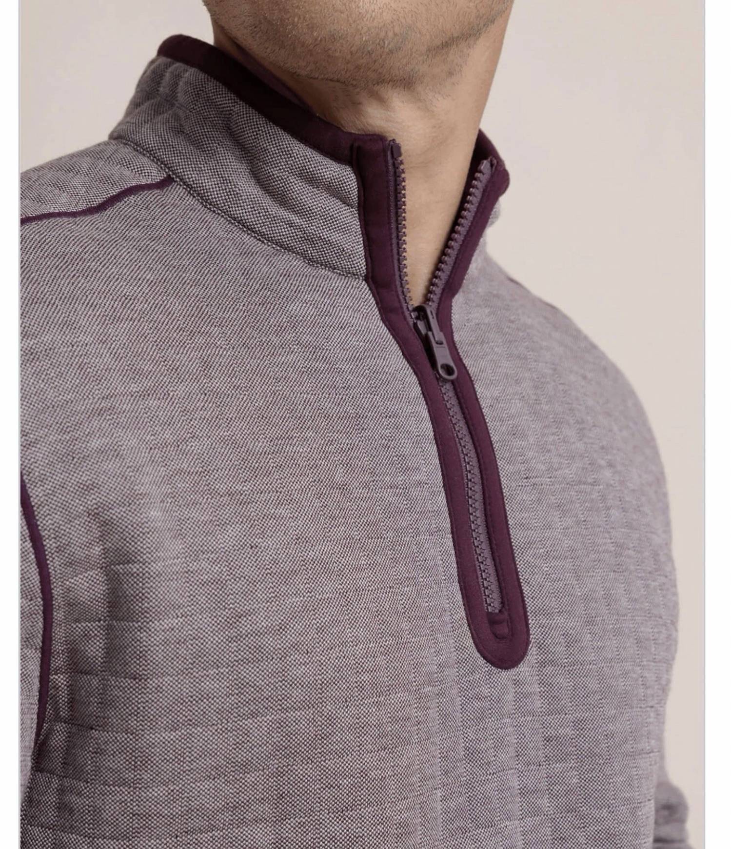 SOUTHERN TIDE Fairwood Reversible Quarter Zip in merlot - men's jacket - view 4