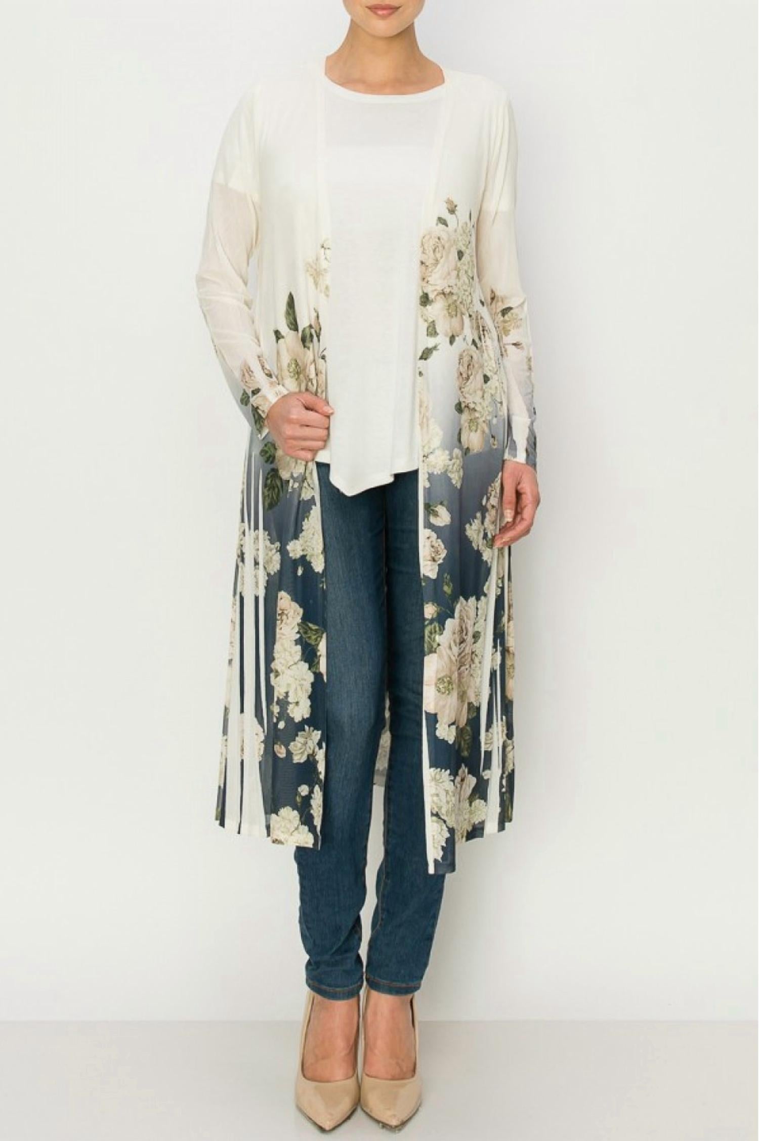 Origami - Magnolia Mesh Duster