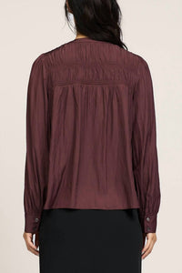 Current Air - Smocked Shoulder Button Down Shirt