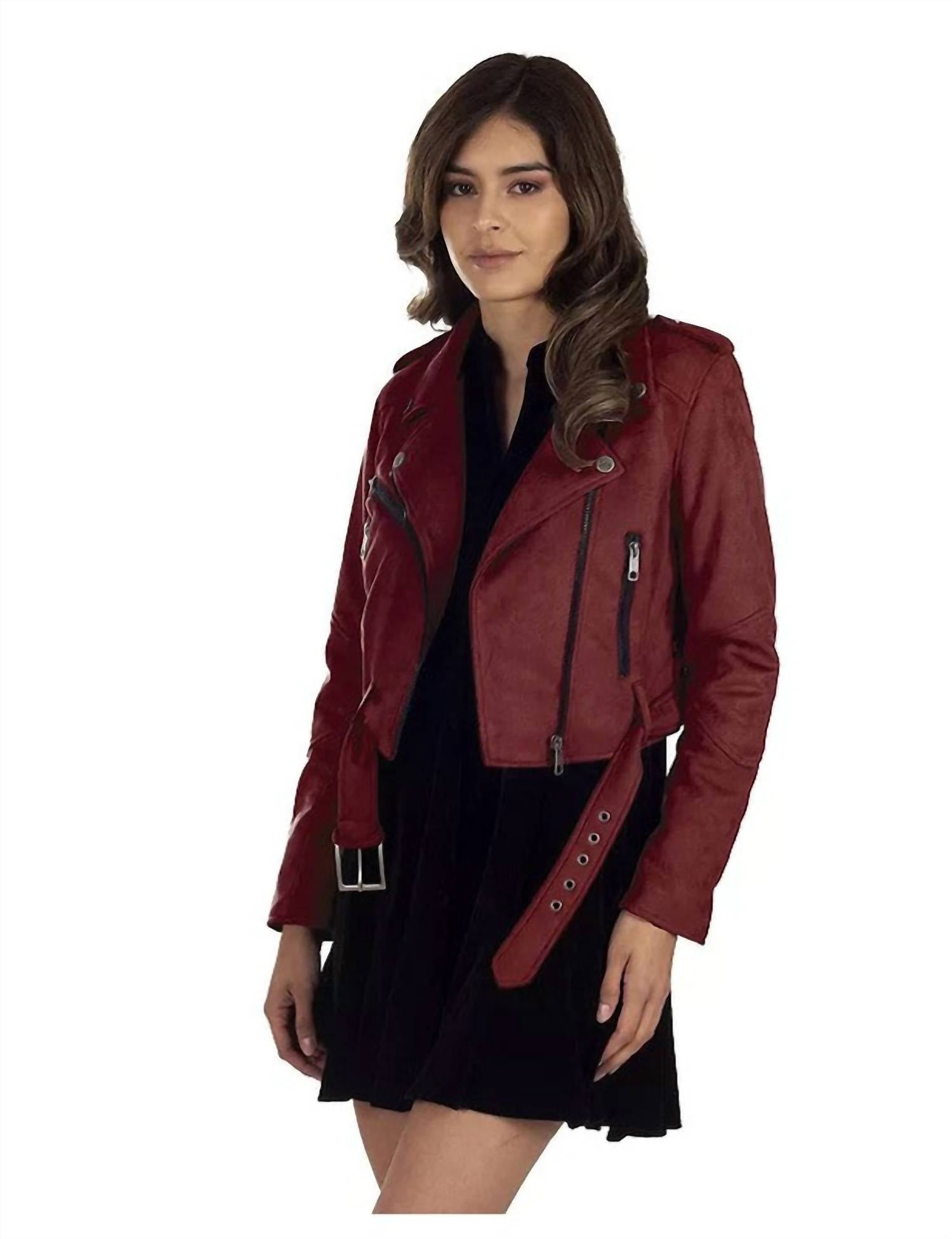 Lee - Faux-Suede Biker Jacket
