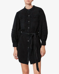 ISABEL MARANT Moe Mini Dress in faded black - women's dress