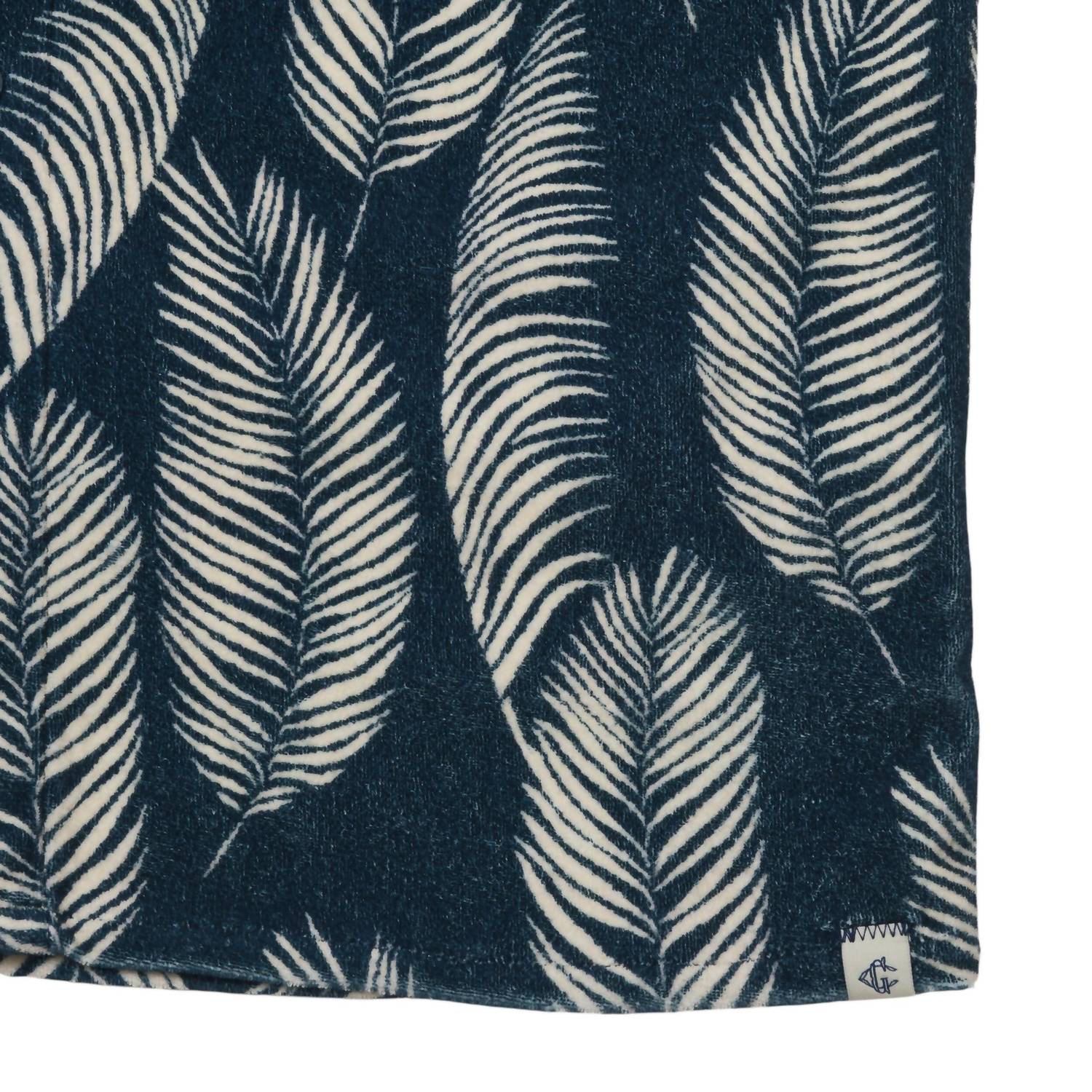 Grayers Riviera Terry Button Shirt in navy leaf - men's shirt - view 4