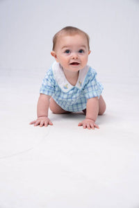 The Oaks Apparel - Boys James Check Bubble Romper