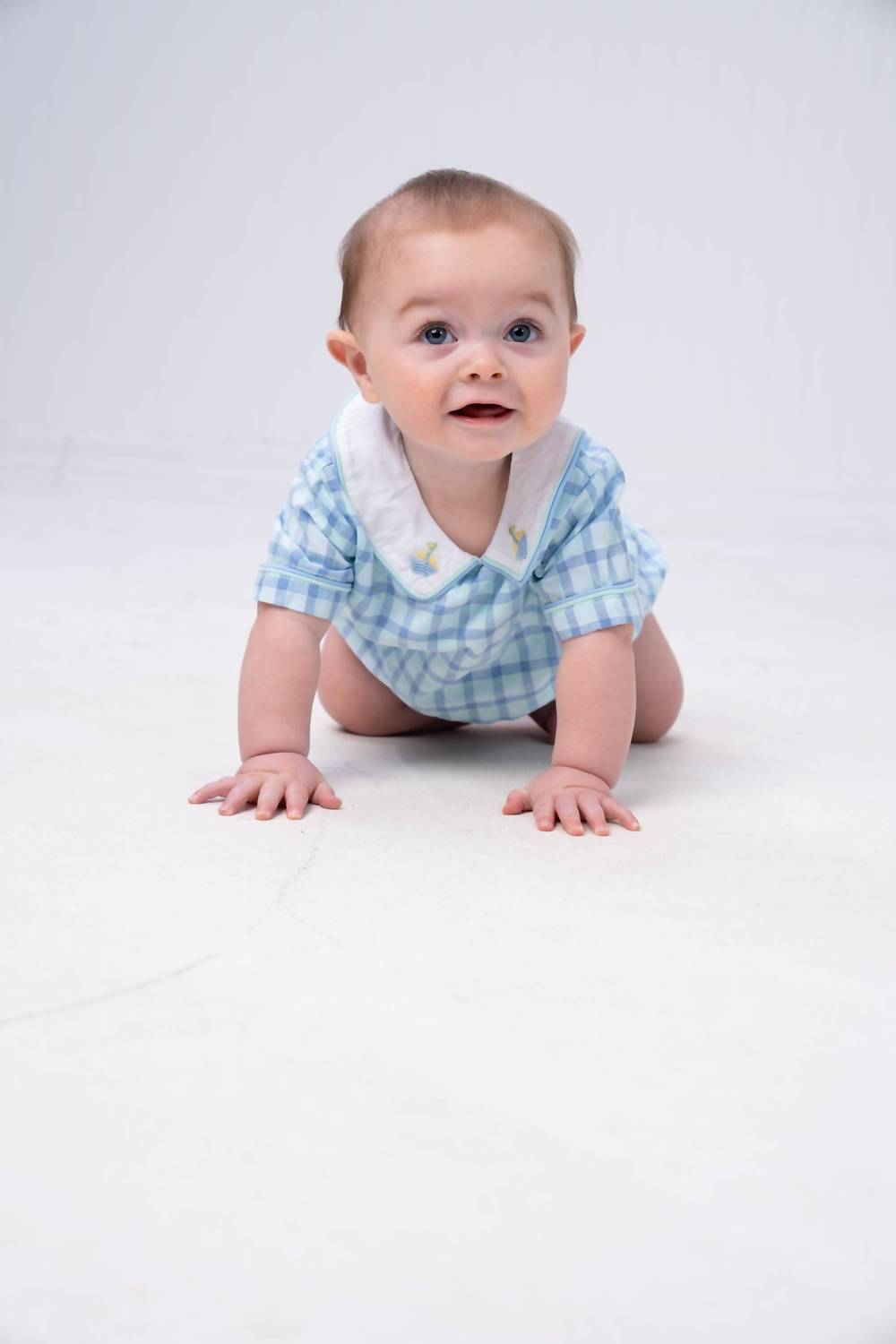 The Oaks Apparel - Boys James Check Bubble Romper