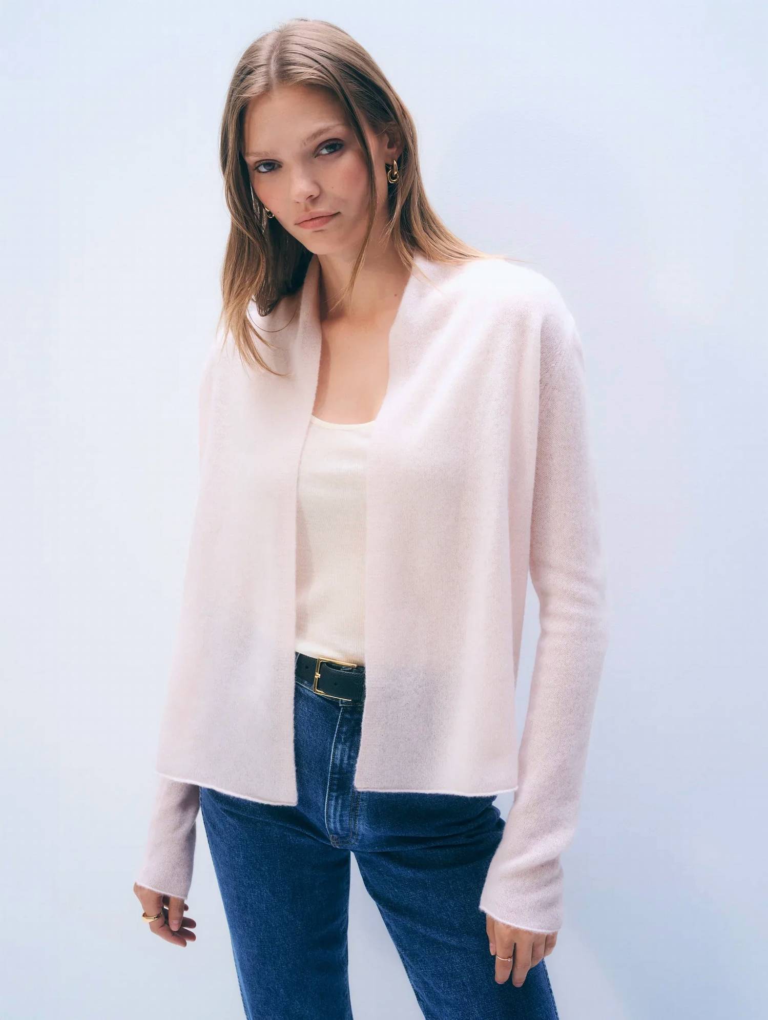 White + Warren - Cashmere Mini Trapeze Cardigan