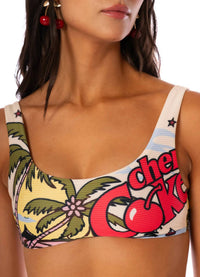 MAAJI Isla Vibes Gwen Classic Bralette Bikini Top in cherry red - women's swimwear - view 4