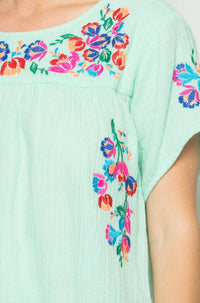 See And Be Seen - On The Border Embroidered Top