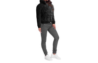 Calmier Unisex - Sensory Weighted Quilted Hoodie Jacket in black - women's top - detail view